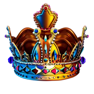 Neon King Crown Png Pbh PNG image