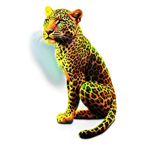 Neon Leopard Print Png Rou PNG image