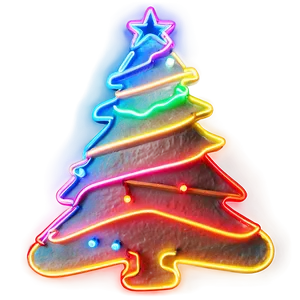 Neon Light Arbol De Navidad PNG Fpk94 PNG