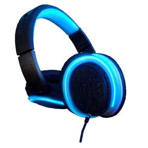 Neon Light Headphones PNG 05042024