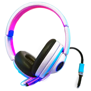 Neon Light Headphones PNG Ojg