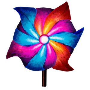 Neon Light Pinwheel PNG Yee57
