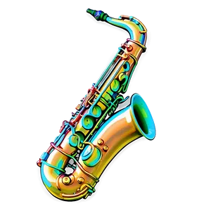Neon Light Saxophone PNG Hap99 PNG