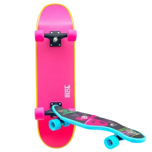 Neon Light Skateboard Deck PNG Gwe