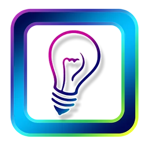 Neon Lightbulb Icon
