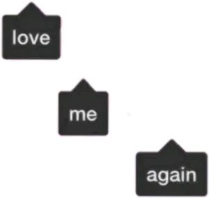 Neon Love Me Again Signs PNG image