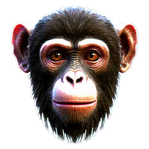 Neon Monkey Face Sign PNG Mfp PNG