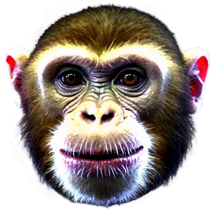 Neon Monkey Face Sign PNG Tao39 PNG