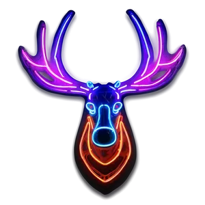 Neon Moose Head Sign PNG 06292024 PNG