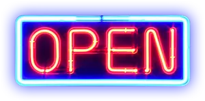 Neon Open Sign PNG image