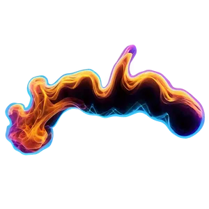 Neon Orange Smoke Wave Png 06262024 PNG image