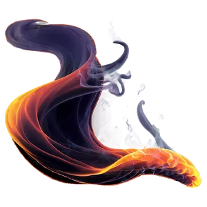 Neon Orange Smoke Wave Png 06262024 PNG image