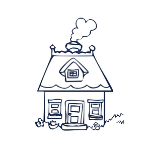 Neon Outline Cosy House