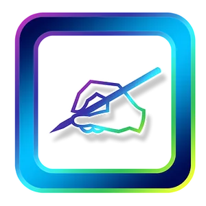 Neon Outline Drawing App Icon