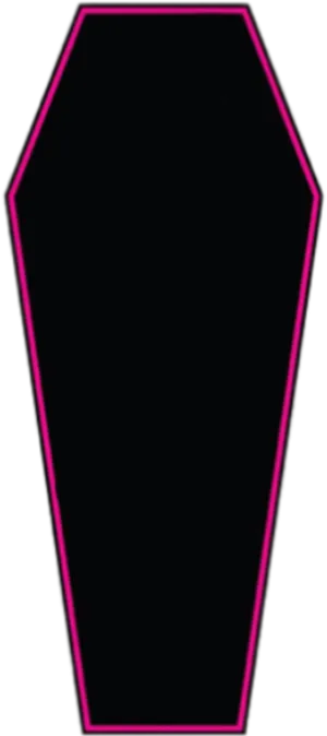 Neon Outlined Coffin Graphic PNG image