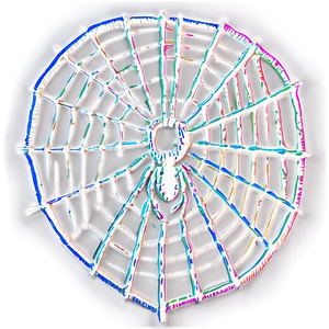 Neon Outlined Spider Web PNG image