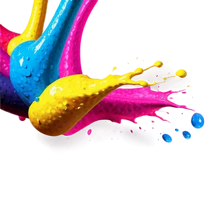 Neon Paint Splash PNG Bho
