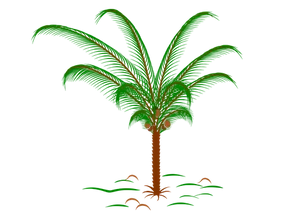 Neon Palm Tree Illustration
