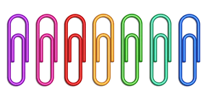 Neon Paperclips Colorful Array PNG image