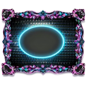 Neon Photo Frame PNG Ngf