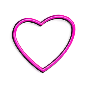Neon Pink Heart Drawing Png Xoc56 PNG image