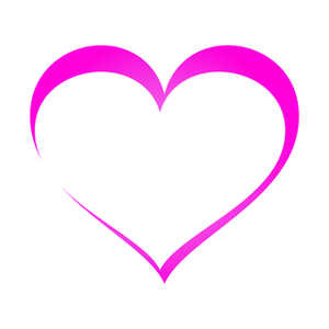 Neon Pink Heart Outline