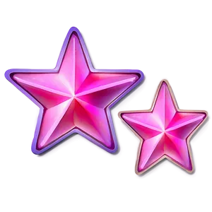 Neon Pink Stars PNG Cpf