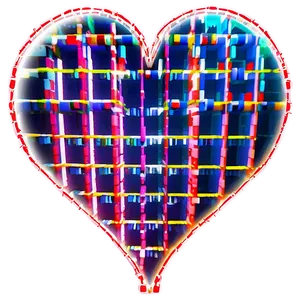 Neon Pixel Heart Png 05252024 PNG image