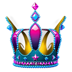 Neon Princess Crown Png 06272024 PNG image