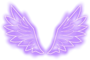 Neon Purple Angel Wings