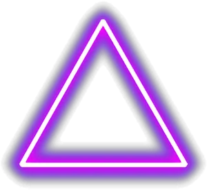 Neon Purple Triangle Outline PNG image