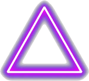 Neon Purple Triangle Outline PNG image