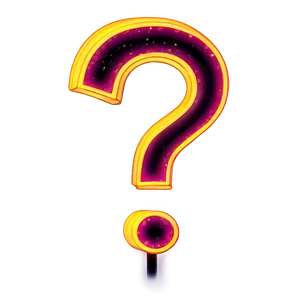 Neon Question Mark Transparent Png Cfd39 PNG image