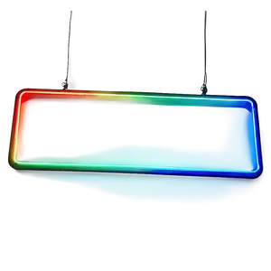 Neon Rectangle Decoration PNG Qor