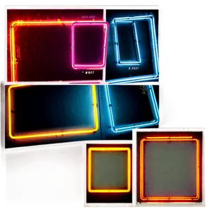 Neon Rectangle Frame Png Jhh38 PNG image