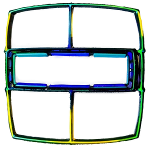 Neon Rectangle Outline Png 06272024 PNG image