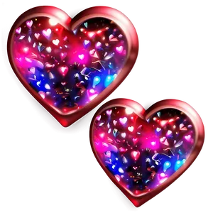 Neon Red Heart Emoji PNG 06262024