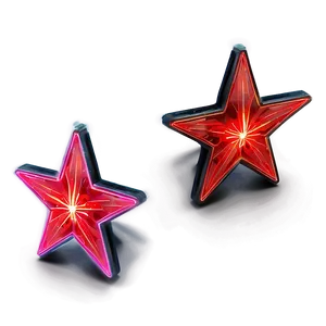 Neon Red Star PNG Vcv34