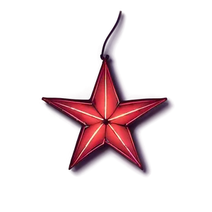 Neon Red Star PNG Xva1