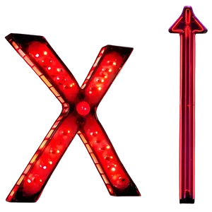 Neon Red X Sign Png Ofy55 PNG image