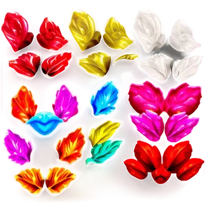 Neon Rose Petals PNG Vdv
