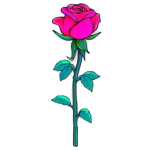 Neon Rose PNG Fnc87