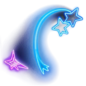 Neon Shooting Star Glow Png Tll PNG image