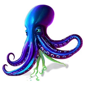 Neon Squid Image Png Gdc36 PNG image