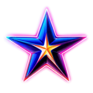 Neon Star Clipart PNG 83