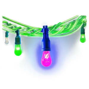 Neon String Lights PNG 12
