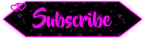 Neon Subscribe Button Love Hearts Background PNG image