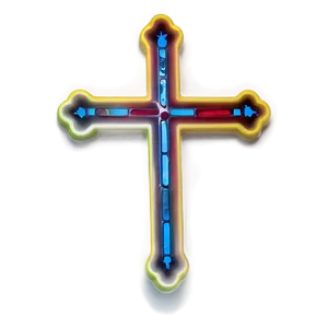 Neon Thin Cross PNG 06292024 PNG