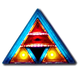 Neon Triforce Sign PNG 05242024