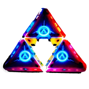 Neon Triforce Sign PNG Nwg PNG